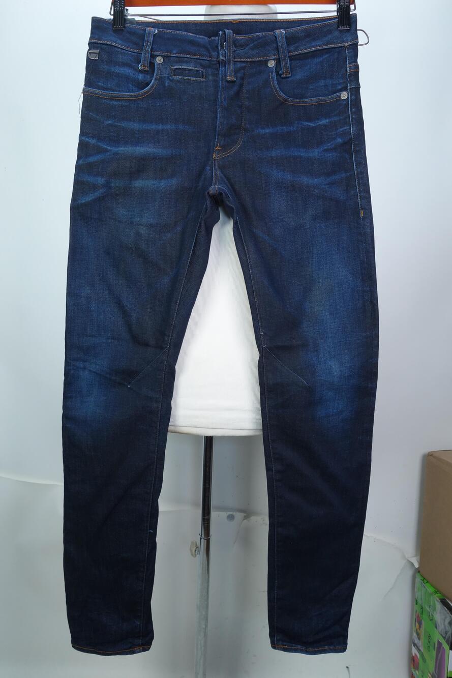 G-Star RAW D-Staq 5-Pkt Slim Jeans Mens 29x32 Dark Blue Stretch Denim Button Fly